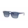 Ray-Ban Junior RJ9071S70624L Vaikiški Akiniai Nuo Saulės Skaidrus Mėlynas Rėmelis Mėlyni Gradientiniai Tamsiai Mėlyni Stiklai 48mm