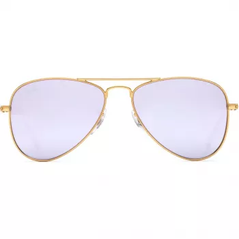 Ray-Ban Junior RJ95062494V5 Vaikiški Akiniai nuo Saulės - Skaidrus Mėlynas Rėmelis, Mėlyni Veidrodiniai Lęšiai, 50mm