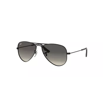 Ray-Ban Junior RJ9506S220115 Akiniai, Matinis Juodas Rėmelis, Pilki Gradientiniai Stiklai, 50/13/120 mm