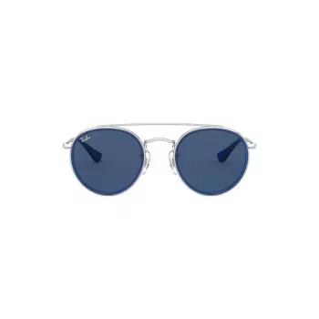 Ray-Ban Junior RJ9647S212804 Vaikiški Akiniai Nuo Saulės - Blizgantys Juodi/Pilki - 46/21/130 mm