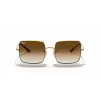 Ray-Ban RB1971-914751 Square 1971 Akiniai - Poliruoto Aukso Rėmelis, Rudas Gradientinis Stiklas, 54mm