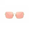 Ray-Ban RB1971 Square 1971 Classic Akiniai Nuo Saulės Auksiniai Rožinės-Rudos Gradientiniai 54mm