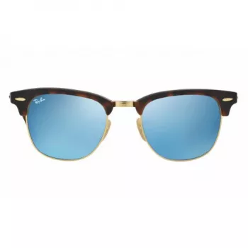 Ray-Ban RB3016 Clubmaster akiniai 51/21/145 Havana Green Mirror Silver