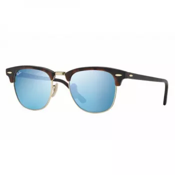 Ray-Ban RB3016 Clubmaster akiniai 51/21/145 Havana Green Mirror Silver