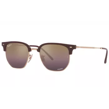 Ray-Ban RB4416F 6654G9 Unisex Akiniai - Skaidrus Pilkas Rėmelis, Pilki Gradientiniai Stiklai, 53 mm