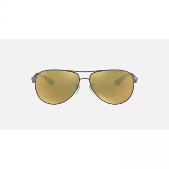 Ray-Ban RB8313 Chromance Aviator akiniai Gunmetal Green Mirror Polarizuoti 61mm