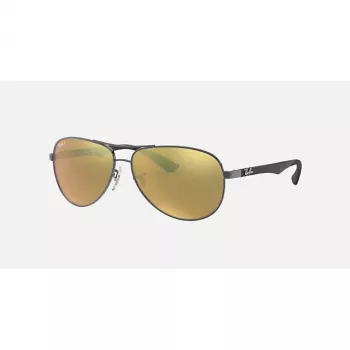 Ray-Ban RB8313 Chromance Aviator akiniai Gunmetal Green Mirror Polarizuoti 61mm
