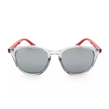 Ray-Ban RJ9070S70636G Vaikiški Akiniai nuo Saulės Skaidrus Pilkas Propionato Rėmelis Šviesiai Mėlynas Gradientinis Stiklas 46mm