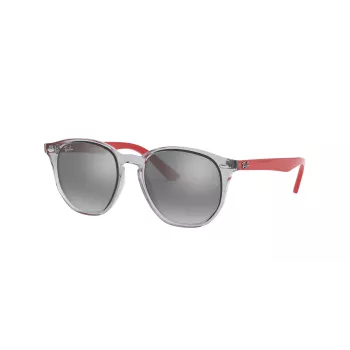 Ray-Ban RJ9070S70636G Vaikiški Akiniai nuo Saulės Skaidrus Pilkas Propionato Rėmelis Šviesiai Mėlynas Gradientinis Stiklas 46mm