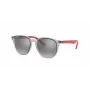 Ray-Ban RJ9070S70636G Vaikiški Akiniai nuo Saulės Skaidrus Pilkas Propionato Rėmelis Šviesiai Mėlynas Gradientinis Stiklas 46mm