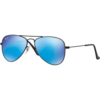 Ray-Ban RJ9506S201555 Vaikiški Akiniai nuo Saulės, Blizgantis Juodas Rėmelis, Žalieji Classic G-15 Lęšiai, 50/13/120 mm