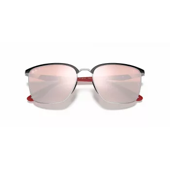 Ray-Ban Unisex RB3673MF060H2 Geometriniai Auksiniai Akiniai nuo Saulės su Tamsiai Mėlynais Lęšiais, 56mm