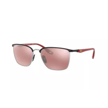Ray-Ban Unisex RB3673MF060H2 Geometriniai Auksiniai Akiniai nuo Saulės su Tamsiai Mėlynais Lęšiais, 56mm