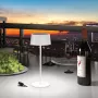 RealPower LED Solar Stalo Lempa Dimmable su Baterija, Balta