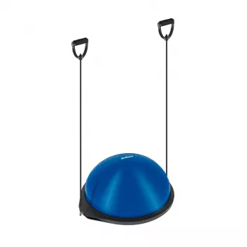 REBEL ACTIVE pusiausvyros treniruoklis „Half-Ball“ 46 cm su pompa – mėlyna/juoda