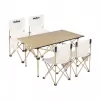 Rebel Active RBA-5600 Stovyklavimo komplektas – stalas ir 4 kėdės, aliumininis rėmas, sulankstomas, mėlynas