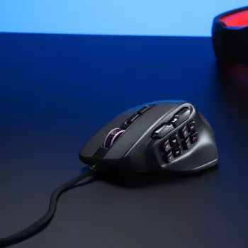 REDRAGON Aatrox 6200DP RGB MMO žaidimų pelė - juoda