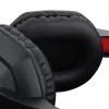 REDRAGON ARES ausinės žaidimams per ausį su raudonu LED, visakryptis mikrofonas, 40mm tvarkyklės, 3,5mm lizdas, juodos