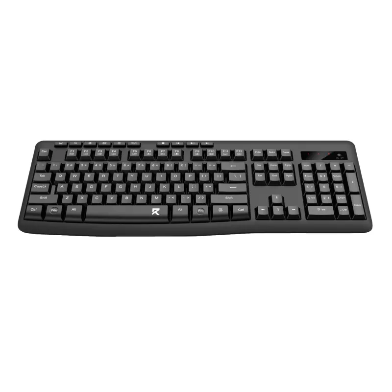 Redragon BK-7367 pilno dydžio ergonomiška belaidė membraninė biuro klaviatūra - juoda
