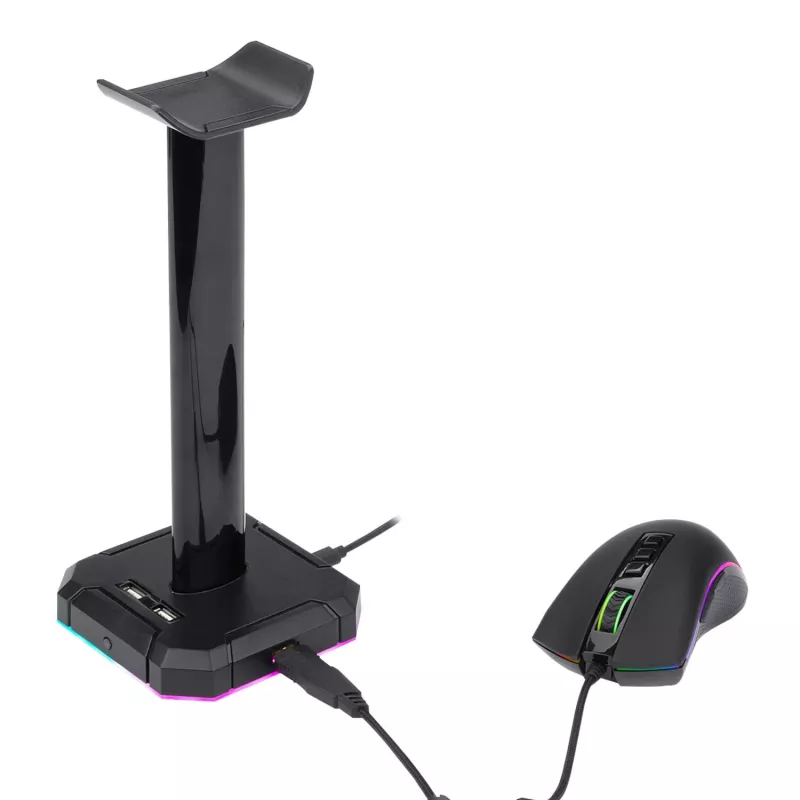 Redragon HA300 Scepter Pro RGB ausinių stovas su 4 prievadų USB 2.0 šakotuvu