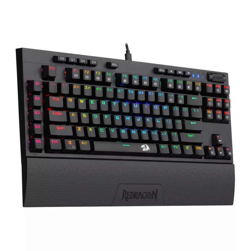 Redragon K588 RGB Pro BROADSWORD TKL mechaninė žaidimų klaviatūra (laidinis, juoda)