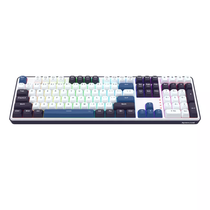 Redragon K689 WYVERN RGB laidinis mechaninis klaviatūra - balta/juoda