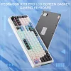 Redragon K719WGB GALATIN RGB PRO pilno dydžio belaidė mechaninė žaidimų klaviatūra - balta