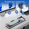 Redragon K719WGB GALATIN RGB PRO pilno dydžio belaidė mechaninė žaidimų klaviatūra - balta