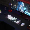 Redragon K762WB-RGB-PRO LCD pilno dydžio garsą izoliuojanti mechaninė klaviatūra - juoda