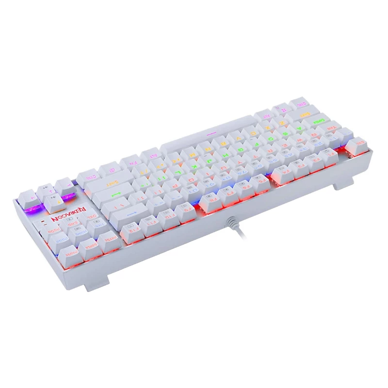 REDRAGON KUMARA mechaninė 87 klavišų RGB apšvietimo žaidimų klaviatūra - balta