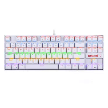 REDRAGON KUMARA mechaninė 87 klavišų RGB apšvietimo žaidimų klaviatūra - balta