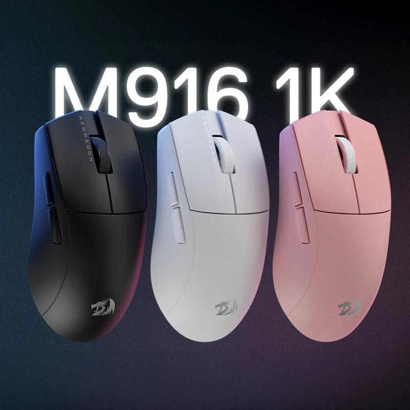 REDRAGON M916 PRO 1K 3 režimų belaidė žaidimų pelė - rožinė