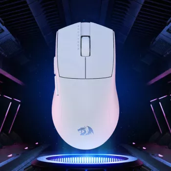 Redragon M916 PRO 1K 3 režimų belaidė žaidimų pelė – balta
