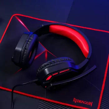 REDRAGON THEMIS ausinės žaidimams per aux – juodos