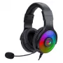 REDRAGON PANDORA H350 RGB ausinės žaidimams su nuimamu mikrofonu, 50mm tvarkyklės, 3.5mm garso ir USB RGB maitinimas, juodos