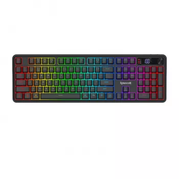 Redragon RM104 PRO VOLCANO RGB belaidė membranninė žaidimų klaviatūra - juoda