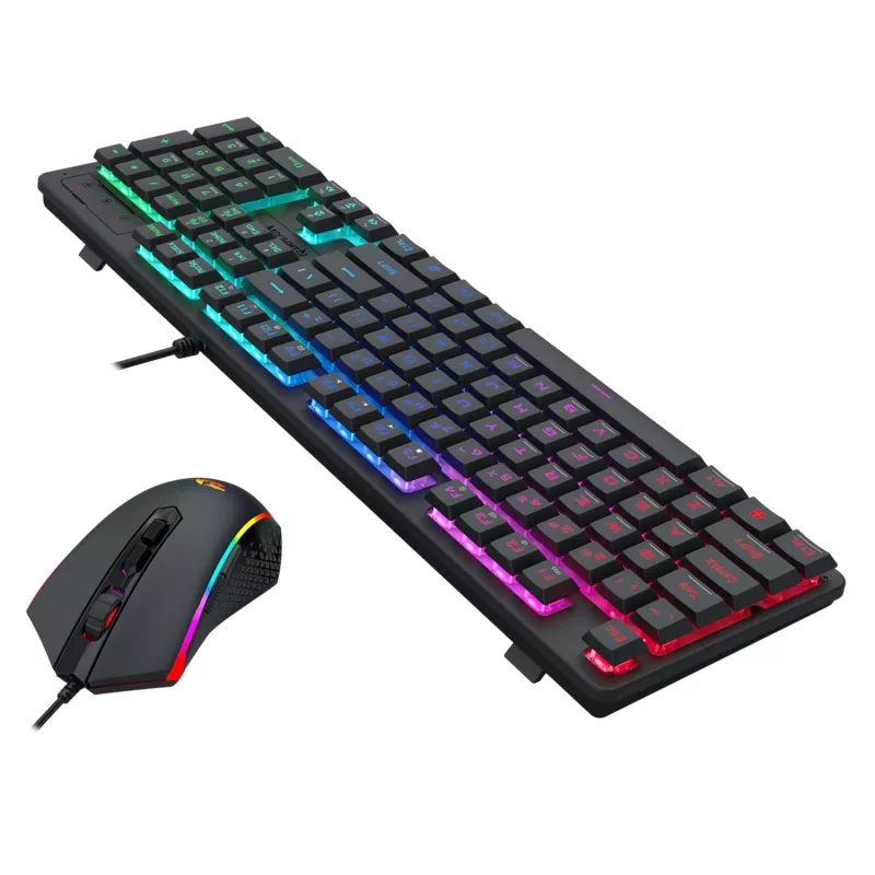 Redragon S107 RGB žaidimų klaviatūra ir pelė su laidu