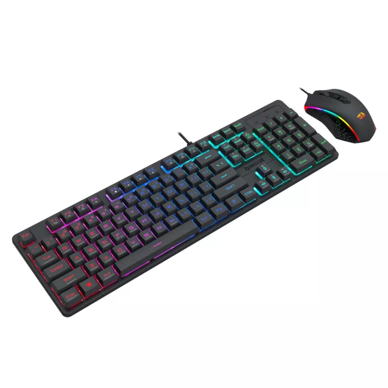 Redragon S107 RGB žaidimų klaviatūra ir pelė su laidu