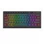 Redragon SHIVA K522 PRO RGB belaidė žaidimų klaviatūra - trijų režimų TKL mechaninė, karštai keičiami raudoni jungikliai, juoda