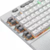 REDRAGON SHIVA membraninė klaviatūra - balta, viso dydžio su RGB apšvietimu, 6 makro klavišais, nuimama riešo atrama, laidinė USB