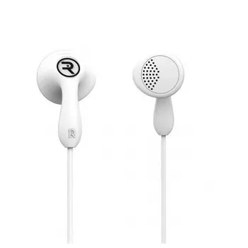REMAX Universal Earphone RM-301 Wired In-Ear Headphones with Microphone, 3.5mm Jack, White