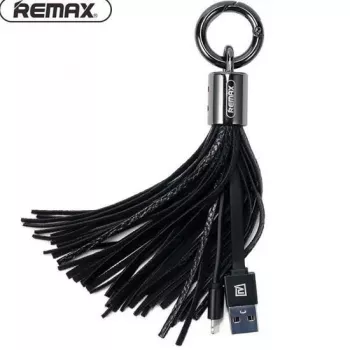 REMAX Universal Tassels Ring laidas Micro USB - juodas