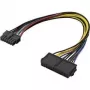 Renkforce ATX 14-Pin į 24-Pin maitinimo adapterio kabelis 0,25 m įvairiaspalvis 1430710
