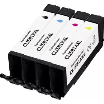 Renkforce suderinamų rašalo kasečių rinkinys Canon CLI-581 XXL juoda, žydra, purpurinė, geltona (RF-6953996)