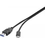 Renkforce RF-3241262 USB 3.2 Gen 1 kabelis USB-A į USB-C 0,3 m juodas