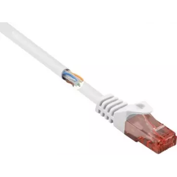 Renkforce RF-5043882 CAT 6 U/UTP tinklo kabelis, RJ45, 3 m, baltas, be halogenų, su fiksatoriumi