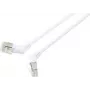 Renkforce RF-6071568 CAT 6a F/UTP tinklo kabelis, RJ45, 2 m, baltas, 360° pasukami jungtys, kampuotas išėjimas