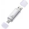 Renkforce RF-USBOS-240 USB atmintinė 128 GB, sidabrinė, USB-A ir USB-C, RF-7577906