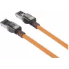 Renkforce RJ45 tinklo kabelis CAT 6a S/FTP 3 m oranžinis su Port Finder funkcija (RF-6609652)