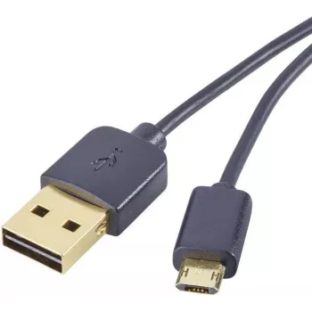 Renkforce USB 2.0 A – Micro-B reversinio kištuko kabelis, 1 m, juodas